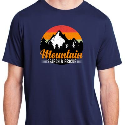 Mountain Search And Rescue Sunset Vintage Retro Adult ChromaSoft Performance T-Shirt