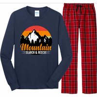 Mountain Search And Rescue Sunset Vintage Retro Long Sleeve Pajama Set