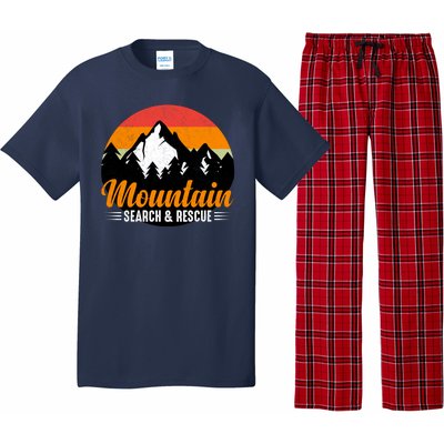 Mountain Search And Rescue Sunset Vintage Retro Pajama Set