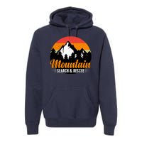 Mountain Search And Rescue Sunset Vintage Retro Premium Hoodie