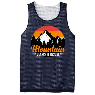 Mountain Search And Rescue Sunset Vintage Retro Mesh Reversible Basketball Jersey Tank