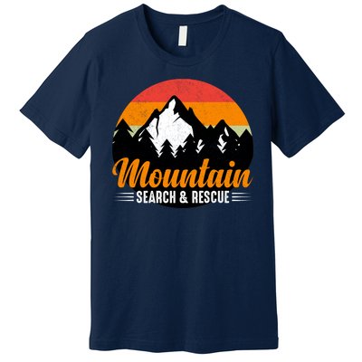 Mountain Search And Rescue Sunset Vintage Retro Premium T-Shirt