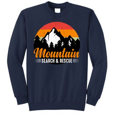 Mountain Search And Rescue Sunset Vintage Retro Tall Sweatshirt