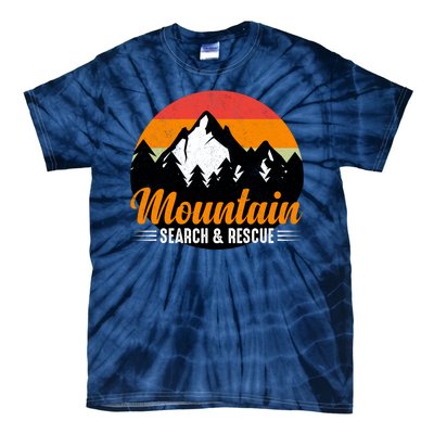 Mountain Search And Rescue Sunset Vintage Retro Tie-Dye T-Shirt