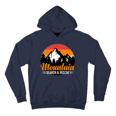 Mountain Search And Rescue Sunset Vintage Retro Tall Hoodie