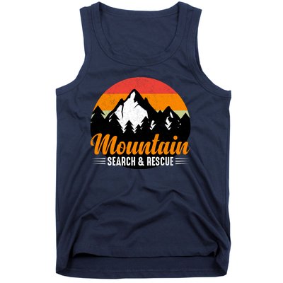 Mountain Search And Rescue Sunset Vintage Retro Tank Top