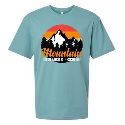 Mountain Search And Rescue Sunset Vintage Retro Sueded Cloud Jersey T-Shirt