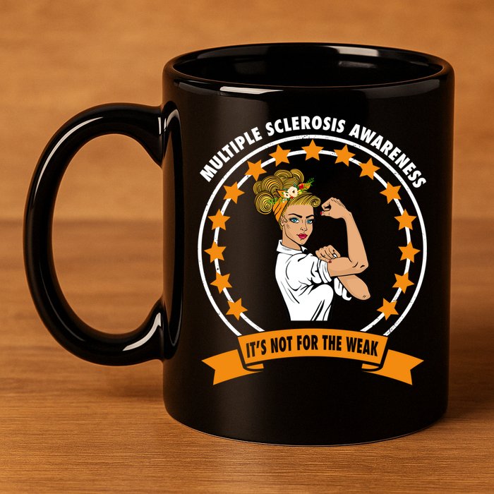 Multiple Sclerosis Awareness Ms Warrior Mom Unbreakable Gift 11oz C Handle Ceramic Mug