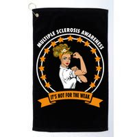 Multiple Sclerosis Awareness Ms Warrior Mom Unbreakable Gift Golf Towel