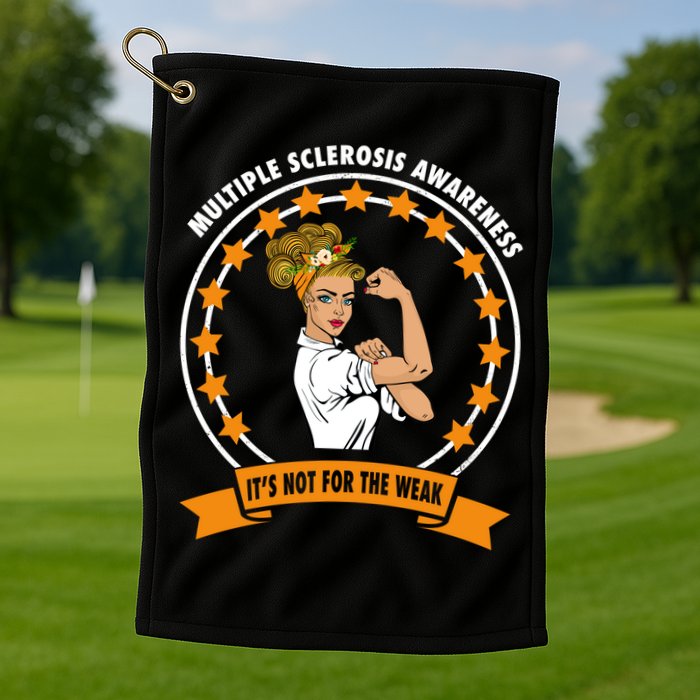 Multiple Sclerosis Awareness Ms Warrior Mom Unbreakable Gift Golf Towel