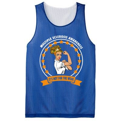 Multiple Sclerosis Awareness Ms Warrior Mom Unbreakable Gift Mesh Reversible Basketball Jersey Tank