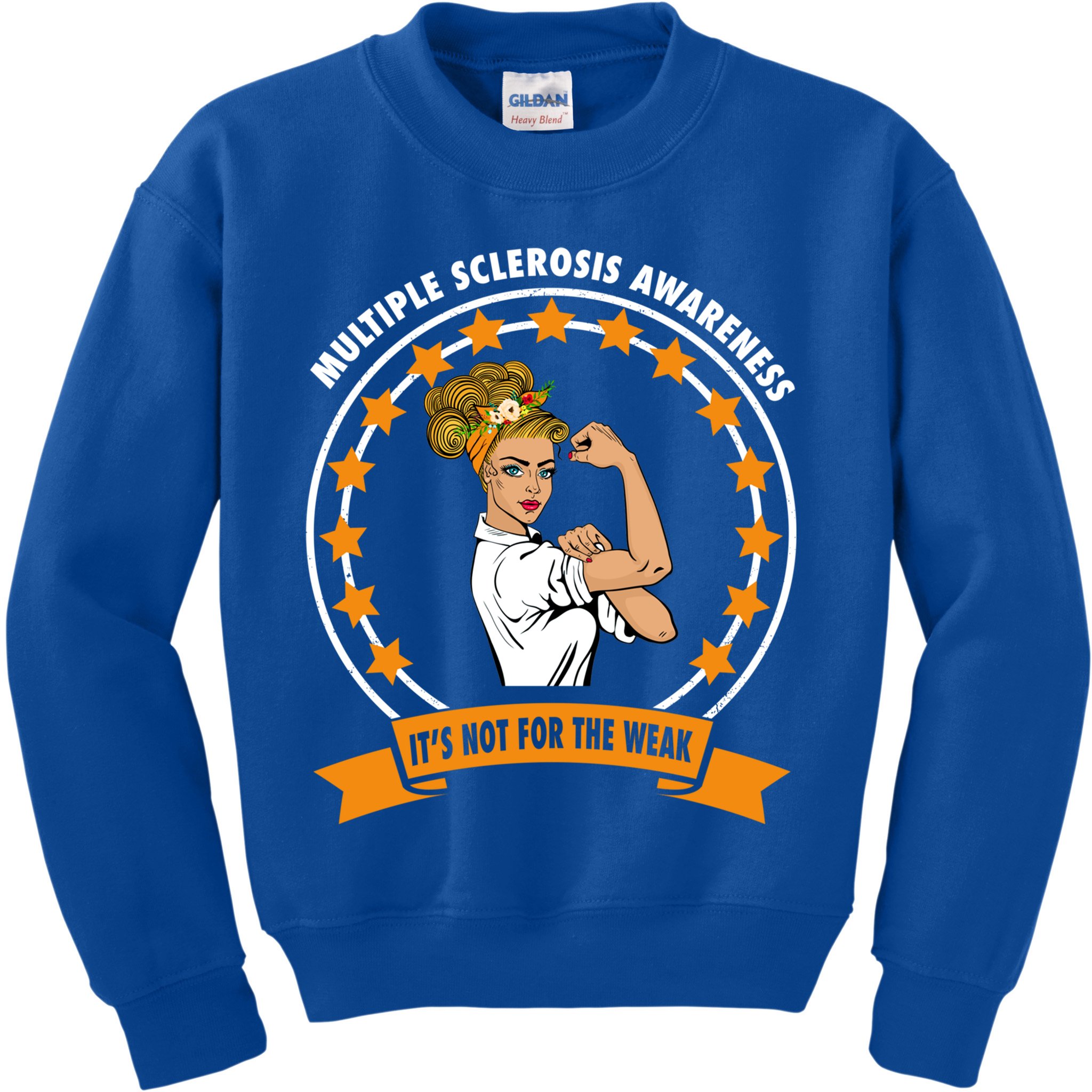 Multiple Sclerosis Awareness Ms Warrior Mom Unbreakable Gift Kids Sweatshirt