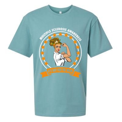 Multiple Sclerosis Awareness Ms Warrior Mom Unbreakable Gift Sueded Cloud Jersey T-Shirt