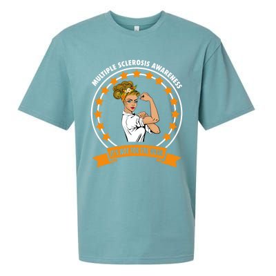 Multiple Sclerosis Awareness Ms Warrior Mom Unbreakable Gift Sueded Cloud Jersey T-Shirt