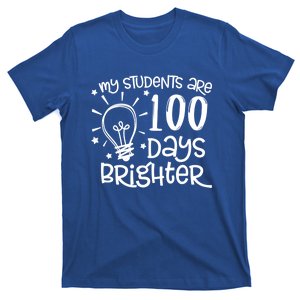 My Students Are 100 Days Brighter Teacher Happy 100th Day Gift T-Shirt