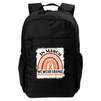 Multiple Sclerosis Awareness Ms Rainbow We Wear Orange Backpack