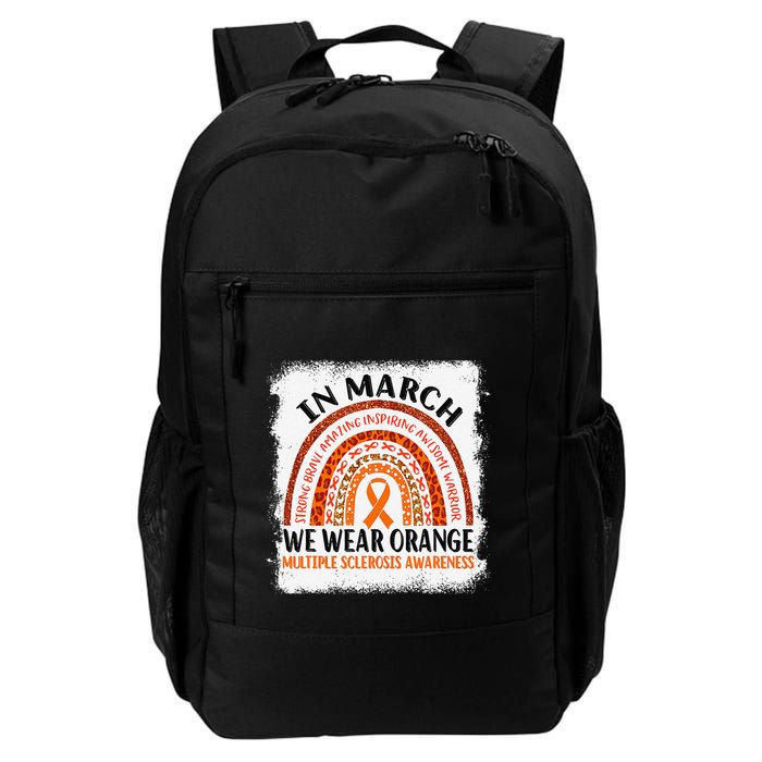 Multiple Sclerosis Awareness Ms Rainbow We Wear Orange Backpack