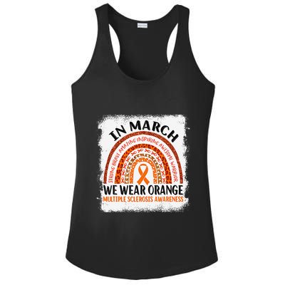 Multiple Sclerosis Awareness Ms Rainbow We Wear Orange Ladies PosiCharge Competitor Racerback Tank