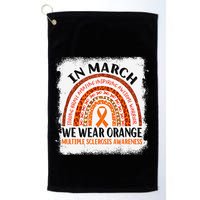Multiple Sclerosis Awareness Ms Rainbow We Wear Orange Golf Towel