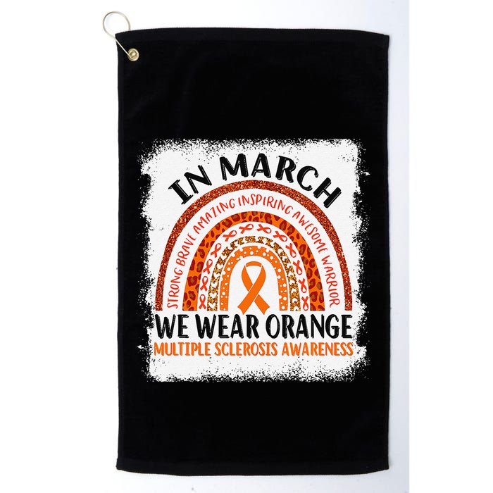Multiple Sclerosis Awareness Ms Rainbow We Wear Orange Golf Towel