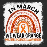 Multiple Sclerosis Awareness Ms Rainbow We Wear Orange Golf Towel