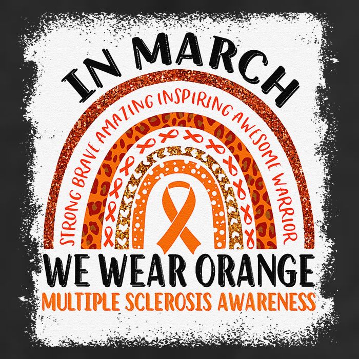 Multiple Sclerosis Awareness Ms Rainbow We Wear Orange Golf Towel