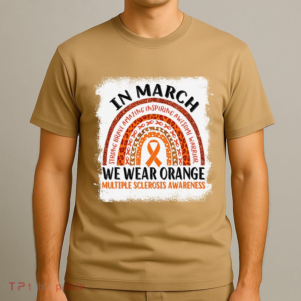 Multiple Sclerosis Awareness Ms Rainbow We Wear Orange T-Shirt