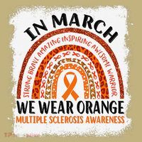 Multiple Sclerosis Awareness Ms Rainbow We Wear Orange T-Shirt