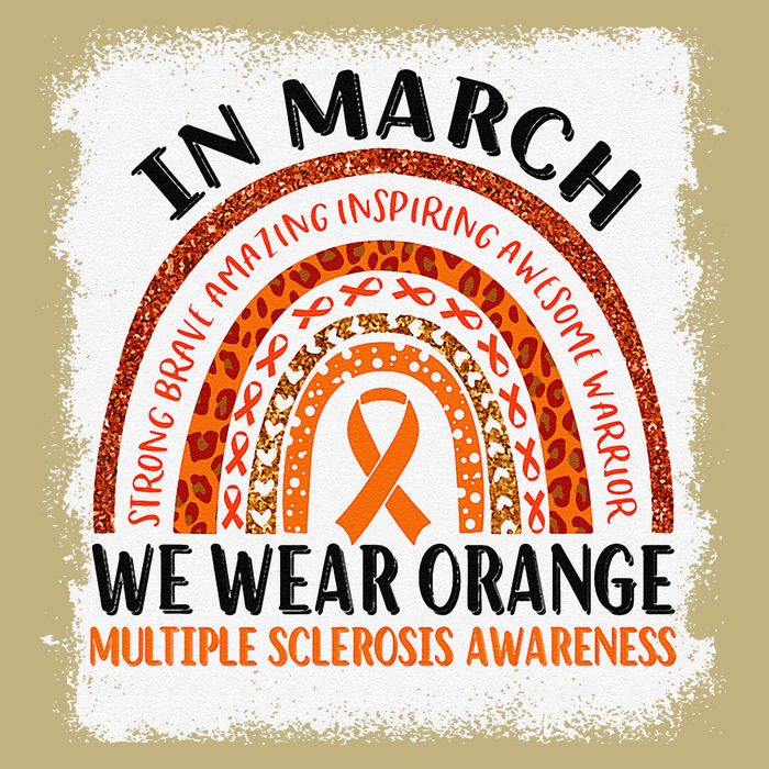 Multiple Sclerosis Awareness Ms Rainbow We Wear Orange Magnet