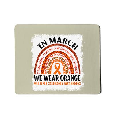 Multiple Sclerosis Awareness Ms Rainbow We Wear Orange Mousepad