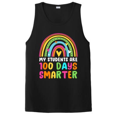 My Students Are 100 Days Smarter Rainbow Teacher Meaningful Gift PosiCharge Competitor Tank