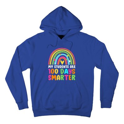 My Students Are 100 Days Smarter Rainbow Teacher Meaningful Gift Hoodie