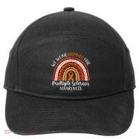 Multiple Sclerosis Awareness We Wear Orange Ms Rainbow 7-Panel Snapback Hat