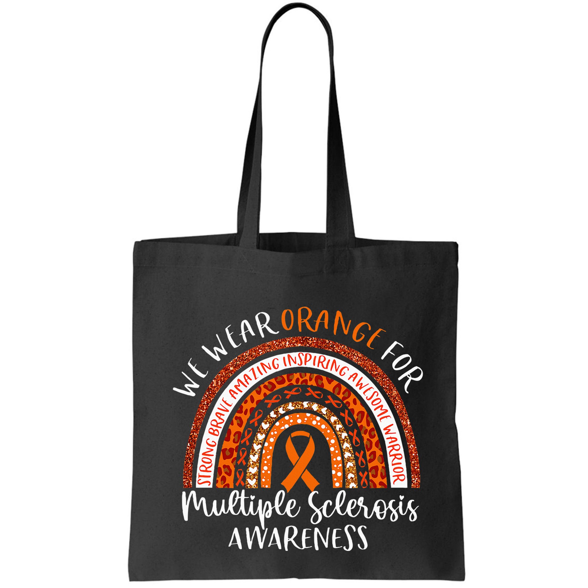 Multiple Sclerosis Awareness We Wear Orange Ms Rainbow Bag