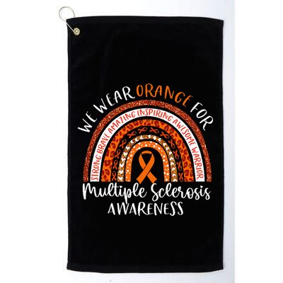 Multiple Sclerosis Awareness We Wear Orange Ms Rainbow Golf Towel