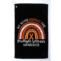 Multiple Sclerosis Awareness We Wear Orange Ms Rainbow Golf Towel