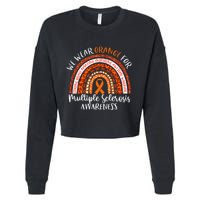 Multiple Sclerosis Awareness We Wear Orange Ms Rainbow Cropped Pullover Crew