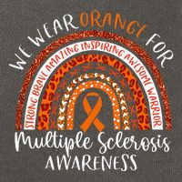 Multiple Sclerosis Awareness We Wear Orange Ms Rainbow Cotton Canvas Backpack
