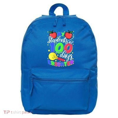 My Students Are 100 Days Brighter First Grade Teacher Gift 16 in Basic Backpack