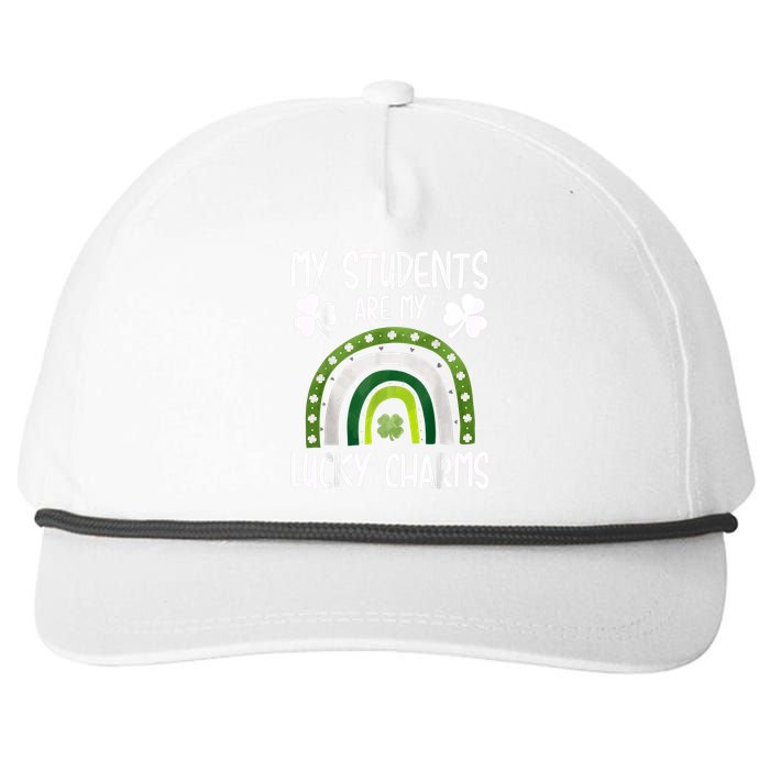 My Students Are My Lucky Charms Teacher St Patricks Day Snapback Five-Panel Rope Hat