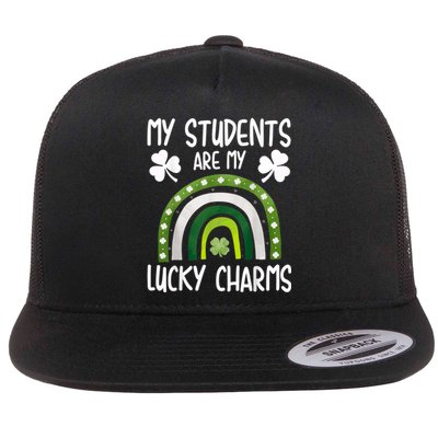 My Students Are My Lucky Charms Teacher St Patricks Day Flat Bill Trucker Hat