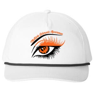 Multiple Sclerosis Awareness Eye Design Snapback Five-Panel Rope Hat