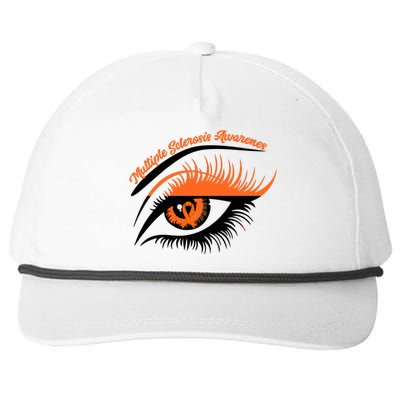 Multiple Sclerosis Awareness Eye Design Snapback Five-Panel Rope Hat