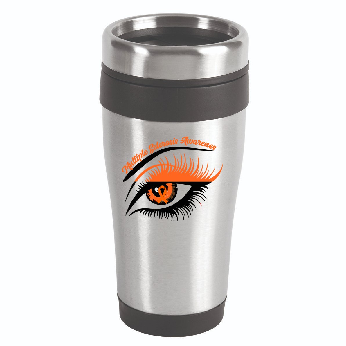Multiple Sclerosis Awareness Eye Design 16oz Travel Tumbler