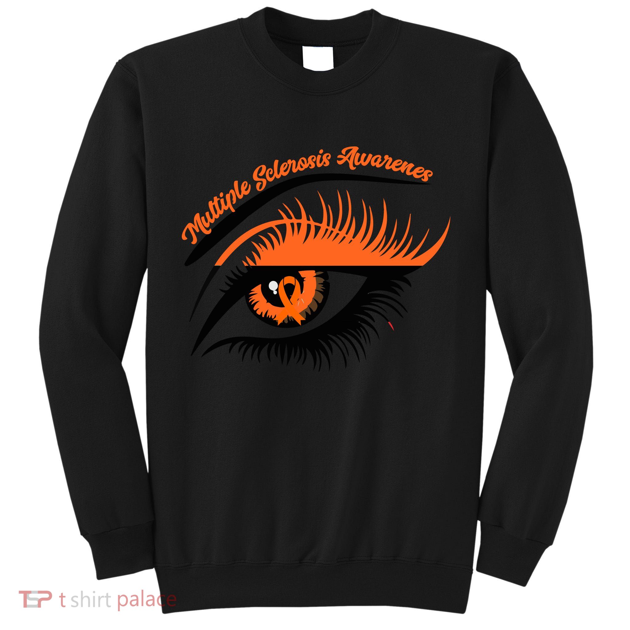 Multiple Sclerosis Awareness Eye Design Tall Sweatshirt