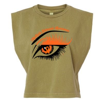 Multiple Sclerosis Awareness Eye Design Garment-Dyed Women's Muscle Tee