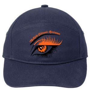 Multiple Sclerosis Awareness Eye Design 7-Panel Snapback Hat