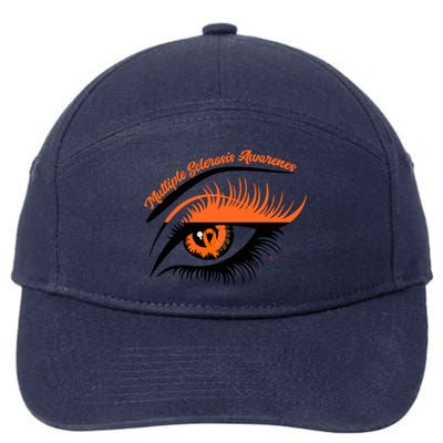 Multiple Sclerosis Awareness Eye Design 7-Panel Snapback Hat