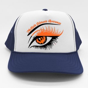 Multiple Sclerosis Awareness Eye Design Trucker Hat