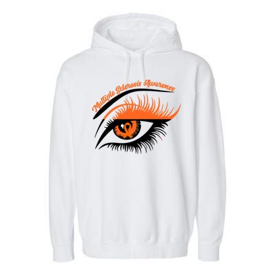 Multiple Sclerosis Awareness Eye Design Garment-Dyed Fleece Hoodie
